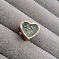 Ashes in Resin heart bead (fits pandora) Rose Gold