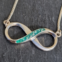 Silver Infinity memory necklace