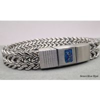 Stainless steel bracelet with rectangle ashes clasp