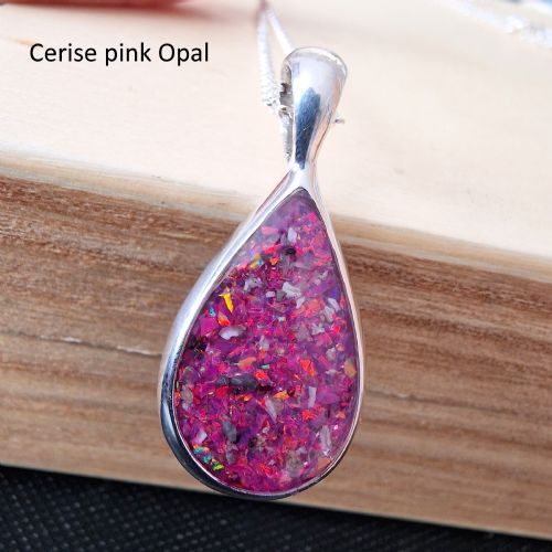 Memorial Ashes Silver Teardrop Necklace