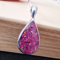 Memorial Ashes Silver Teardrop Necklace